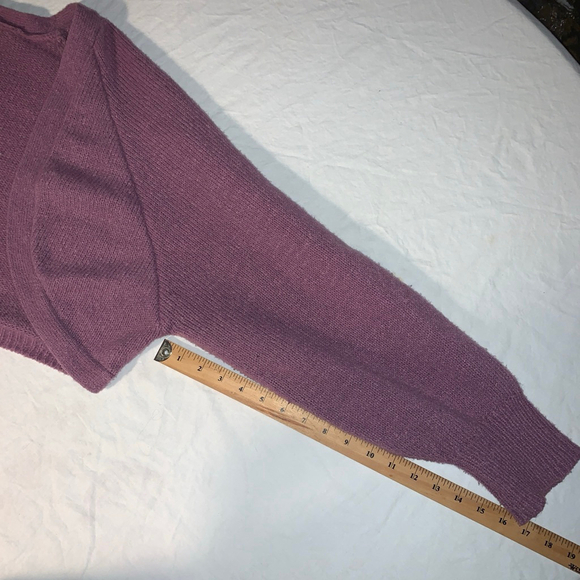 Women's Unbranded Mauve Open Front Cropped Cardigan L - Picture 7 of 7